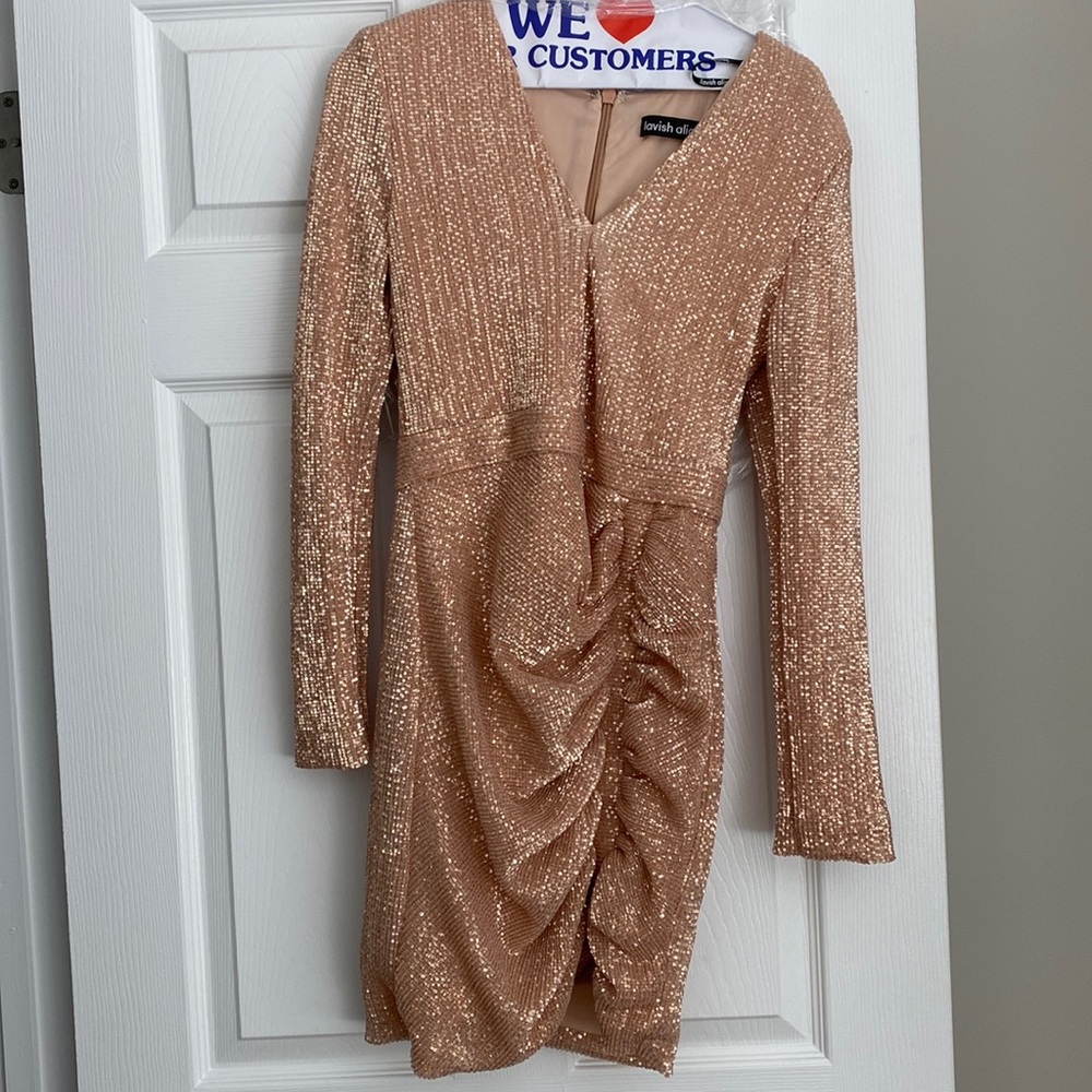 Lavish Alice rose gold dress